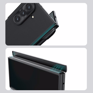 Nillkin Super Frosted Shield Fold Magnetinis dėklas Samsung Galaxy Z Fold 7 suderinamas su MagSafe - juodas