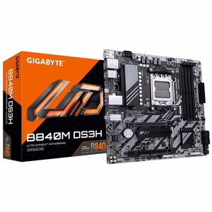 GIGABYTE B840M DS3H AM5 pagrindinė plokštė 1xHDMI 2xDP