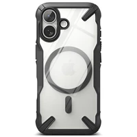 "Ringke Fusion X" magnetinis "MagSafe" dėklas "iPhone 17" - juodas