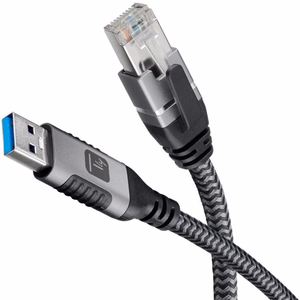Techly ICOC U3A-RJ45-010 tinklo laidas Juodas, Sidabrinis 1 m Cat6 F/UTP (FTP)