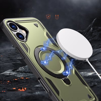 Hybrid Armor Trendy dėklas telefonui su MagSafe iPhone 16 Plus - žalias