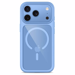 Tech-Protect MagOne CC MagSafe dėklas su 2 grūdintais stiklais, skirtas iPhone 18 Pro / 17 Pro, skaidrus mėlynas