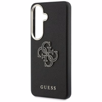 Guess dėklas Grained Big 4G Metal Logo skirtas Samsung Galaxy S26 Plus juodas