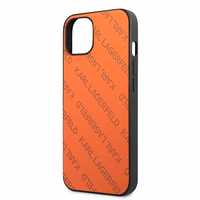 Karl Lagerfeld KLHCP13SPTLO iPhone 13 mini 5,4 "oranžinis kietas dėklas Perforuotas Allover