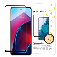 Wozinsky pilno klijavimo grūdintas stiklas Motorola Moto G Stylus 2022 9H pilno ekrano grūdintas stiklas su juodu rėmeliu