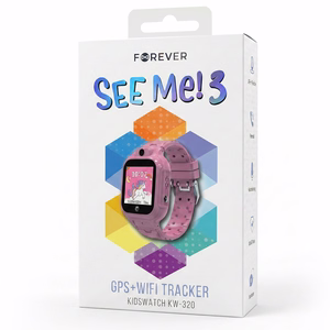 Išmanusis laikrodis vaikams Forever Smartwatch GPS WiFi Kids Look Me! 3 KW-320 rožinis
