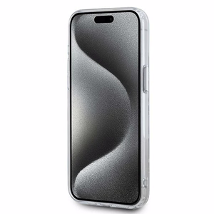 Karl Lagerfeld IML Monograma Karl & Choupette Galva Magnetinis Dėklas telefonui iPhone 15 Pro - skaidrus