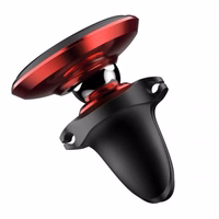 Automobilinis laikiklis Baseus "Magnetic Air Vent" juodas/raudonas (magnetinis / oro angos grotelės)