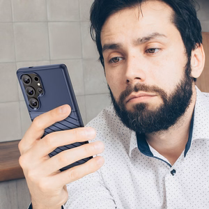 Thunder dėklas telefonui Samsung Galaxy S25 Ultra silikoninis šarvuotas dėklas - mėlynas