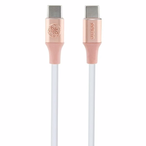 "Guess Ebossed" logotipas USB-C / USB-C kabelis 1,5 m greito įkrovimo - rožinis