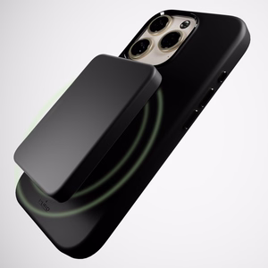 Силиконовый чехол Puro Icon Mag Pro MagSafe для iPhone 16 Pro - чёрный
