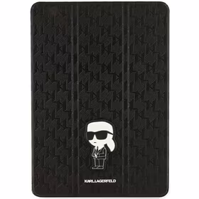 Karl Lagerfeld Saffiano Monogram Ikonik Dėklas iPad 10.2" 2019 (7-oji karta) Folio magnet Allover Cover - juodas