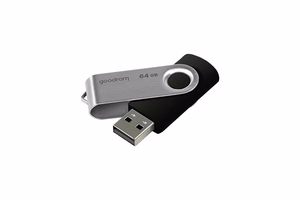 Goodram UTS2 USB atmintukas 64 GB USB A tipo 2.0 Juoda, Sidabras