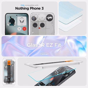 Spigen Glas.TR EZ Fit grūdintas stiklas 2 rinkinys telefonui Nothing Phone 3 - permatomas