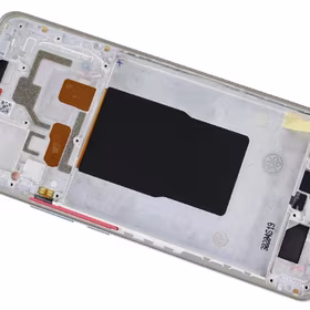 Ekranas Xiaomi 12T/12T Pro su lietimui jautriu stikliuku ir rėmeliu Silver ORG