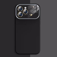 Minkštas silikoninis dėklas objektyvui Iphone 15 Plus juoda