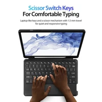 DUX DUCIS dėklas DK sulankstomas su belaidžiu klaviatūra SAMSUNG Tab S8 (X700/X706)/S7 (T870/T875/T876B) juodas