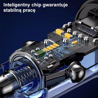 USAMS Automobilinis įkroviklis 1xUSB+1xUSB-C C32 30W Fast Charge mėlynas CC164CC02 (US-CC164)