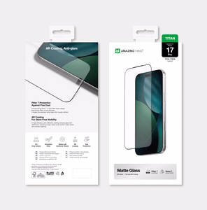 AmazingThing Titan Vision 7 Tempered Glass for iPhone 17 Pro Matte