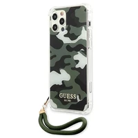 Guess GUHCP12LKSARKA iPhone 12 Pro Max 6.7" žalias/chaki kietas dėklas Camo kolekcija