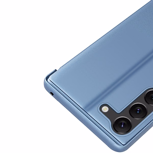 Dėklas telefonui Clear View Case Samsung Galaxy S23+ atverčiamas dėklas mėlynas