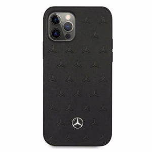Mercedes Odinis žvaigždžių rašto dėklas iPhone 12 Pro Max - juodas