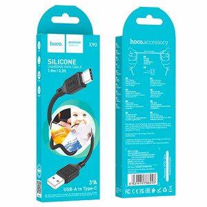 Кабель USB A - USB C Hoco 3A 1 m X90 чёрный