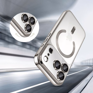 Tech-Protect MagFlex MagSafe dėklas iPhone 17 Pro Max skaidrus sidabrinis