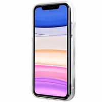 Karl Lagerfeld KLHCN61LNCHCS iPhone 11/XR sidabrinis/sidabrinis kietas dėklas Blizgantis Choupette Galva