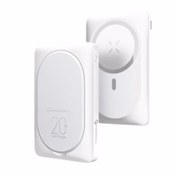 Išorinė baterija suderinama su MagSafe Forcell F-Energy MagStand F10K2 QC3.0 PD 5A 20W 10000 mAh balta