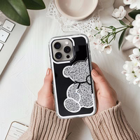 TEDDY BEAR dėklas telefonui IPHONE 17 Air sidabrinis