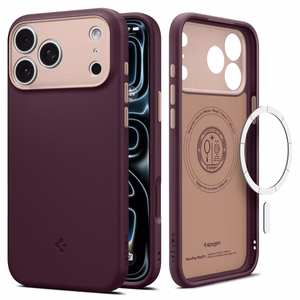 Spigen Nano Pop MagSafe  iPhone 18 Pro / 17 Pro dėklas, tamsios vyšnių spalvos