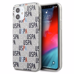 US Polo USHCP12SPCUSPA6 Logo Mania Collection dėklas, skirtas iPhone 12 mini 5.4", baltas