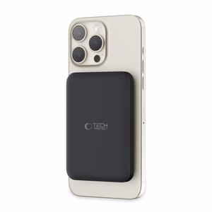 Tech-Protect LifeMag PB10 išorinė baterija su MagSafe 5000mAh 15W USB-C prievadas - juoda + USB-C kabelis