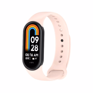 SILIKONINIS DIRŽELIS MI BAND 8/M8 (1). ŠVIESIAI ROŽINIS