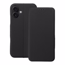 FOLIO šoninis magnetinis knygos tipo dėklas, skirtas IPHONE 16 PLUS, juodas