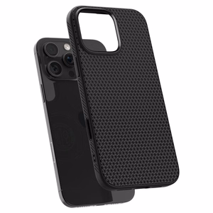 Spigen Liquid Air "T" Magnetinis dėklas telefonui iPhone 16 Pro - matinė juoda