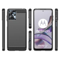 Anglies dėklas Motorola Moto G53 / G13 lankstus silikoninis anglies dangtelis juodas