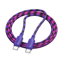 Kabelis USB C į USB C Hoco 3A 60W 1 m X116 gradientinė violetinė