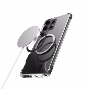 Rock Crystal Clear Magnetic Series Dėklas for Samsung Galaxy S26 skaidrus-juodas