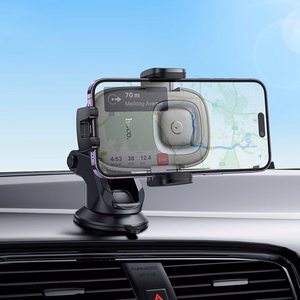 Automobilio telefono laikiklis indukcinis Hoco 15W centrinė konsolė HW32 juodas