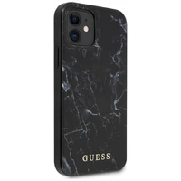 Guess Marble dėklas telefonui iPhone 12 mini - juodas