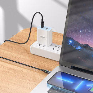 Kabelis USB-C į USB-C Hoco 3A 60W 3 m X91 juodas