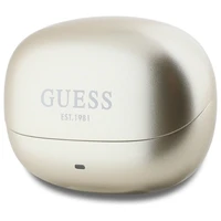 Guess Bluetooth ausinės GUTWST88MCTGD TWS + įkrovimo stotelė auksinės/auksinės kapsulė spausdintas logotipas