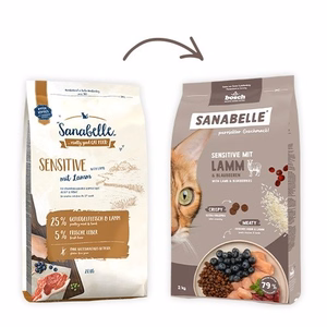 Bosch Sanabelle Sensitive Lamb – sausasis pašaras jautrioms katėms su ėriena, 2 kg