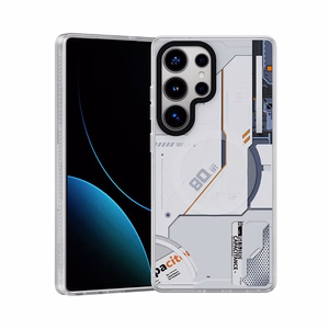 Benks Dynamic magnetinis Mecha dėklas (D045) Samsung Galaxy S25 Ultra telefonui, baltas