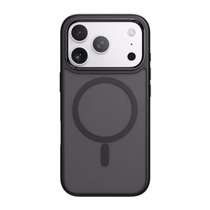 Rock Guard Touch Matte Serijos Magnetinė Dėklas ant Iphone 17 Pro - juodas (metalinis objektyvo rėmas)