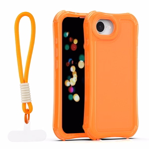 Safepop dėklas su dirželiu skirtas iPhone 16e / 17e oranžinis