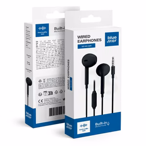 Проводные наушники Jack 3,5 mm Blue Star PA-E65 1,2 m чёрный