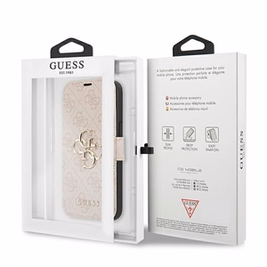 Guess GUBKP13X4GMGPI iPhone 13 Pro Max 6.7" dėklas rožinis 4G Big Metal Logo
